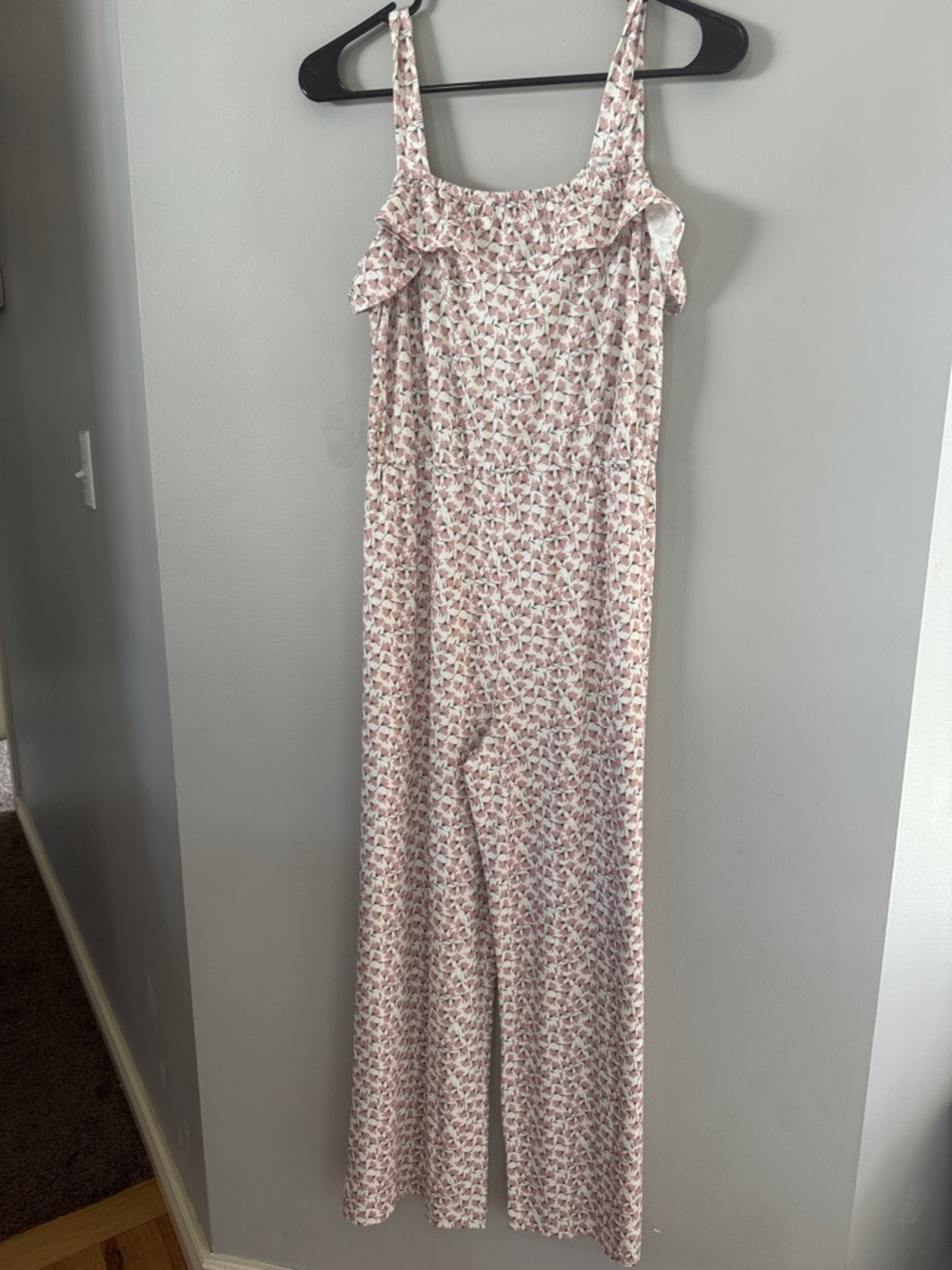 Floral Pink Wide-Leg Jumpsuit Girls